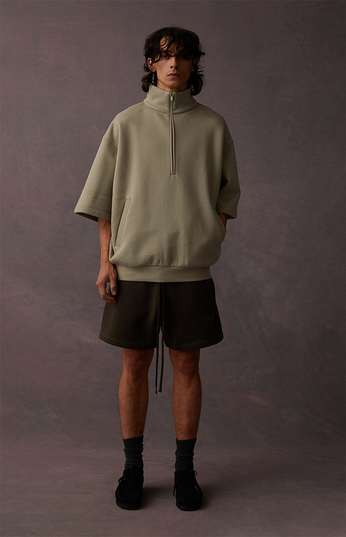 Fear of God Essentials Seal 3/4 Half Zip Sweatshirt | PacSun