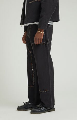 Dylan Baggy Jeans Carpenter Embellished Black image number 3