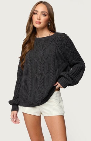Lira Chunky Cable Knit Sweater image number 1