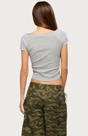 Marina Raglan Stripey T-Shirt image number 3