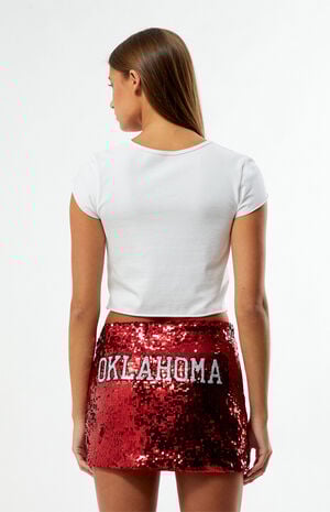 Oklahoma Sooners Sequin Mini Skirt image number 5