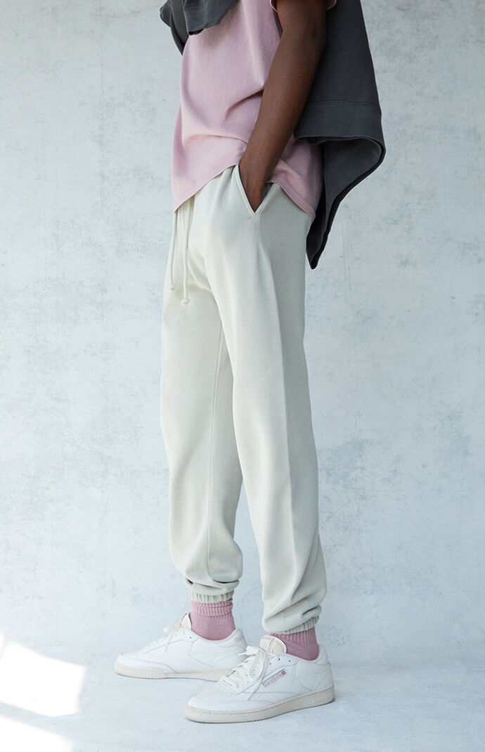 Beige Fleece Sweatpants