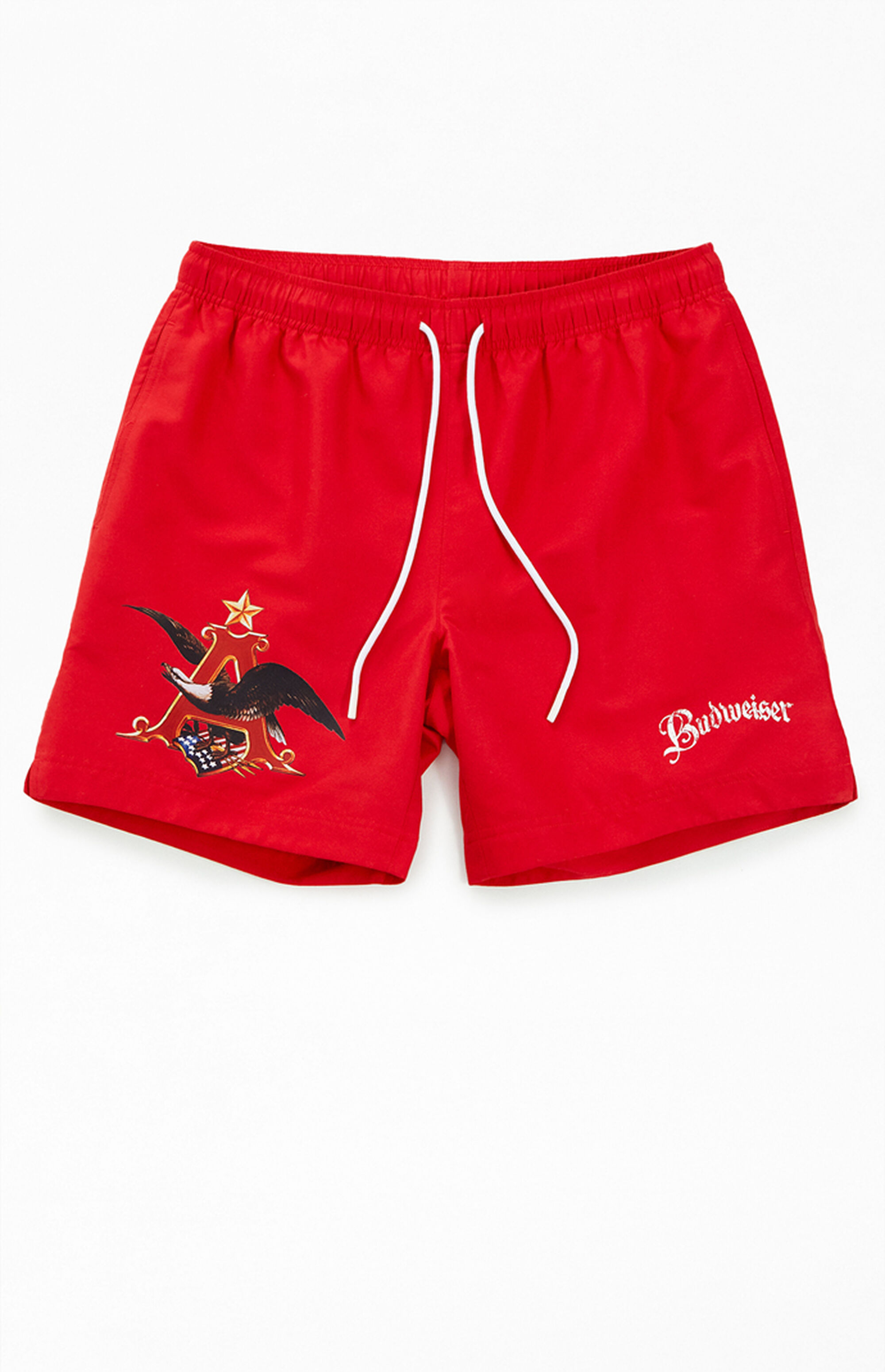 Budweiser By PacSun Logo Volley 6.5" Swim Trunks PacSun