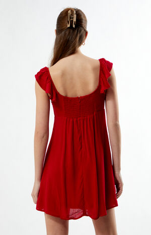 Keyhole Babydoll Mini Dress image number 5