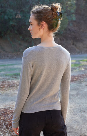 Light Gray Callan Thermal Long Sleeve Top image number 3