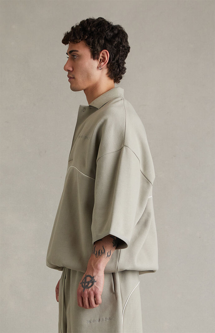 Fear of God ESSENTIALS Seal Active Trace 3/4 Sleeve Modern Polo Sweatshirt
