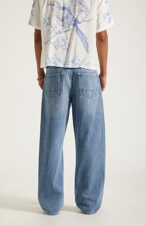 Dylan Baggy Jeans Textured Medium Blue image number 4
