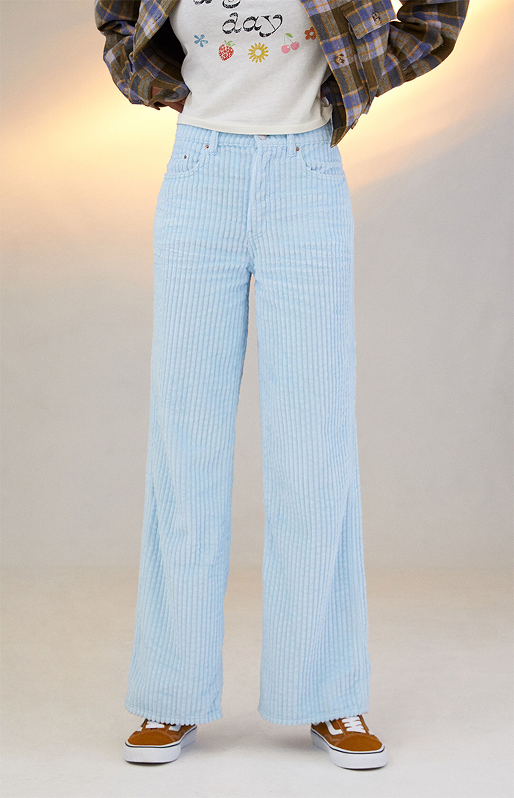 women's blue corduroy pants