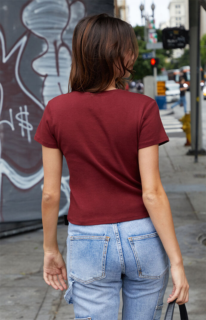 John Galt Burgundy Short Sleeve T-Shirt