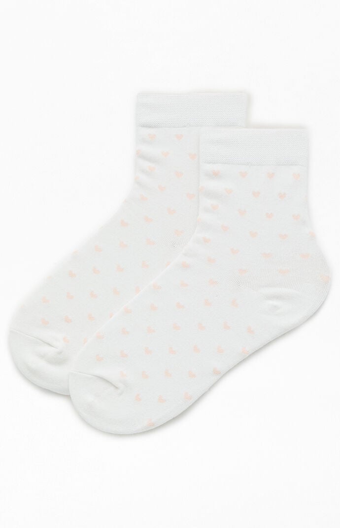 John Galt White Heart Socks