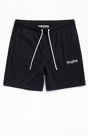 By PacSun Embroidered Mesh Basketball Shorts image number 1