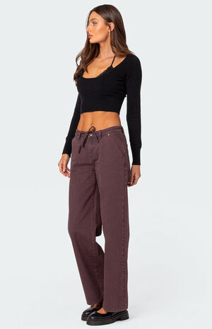 Fernanda Low Rise Straight Leg Jeans image number 3