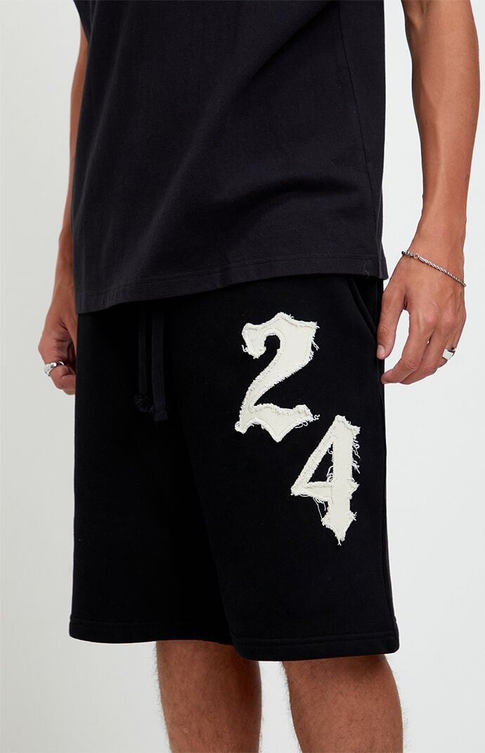 Pacsun 24 Applique Fleece Baggy Sweat Shorts