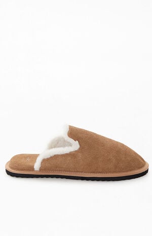 Tan Draper Suede Slippers image number 1