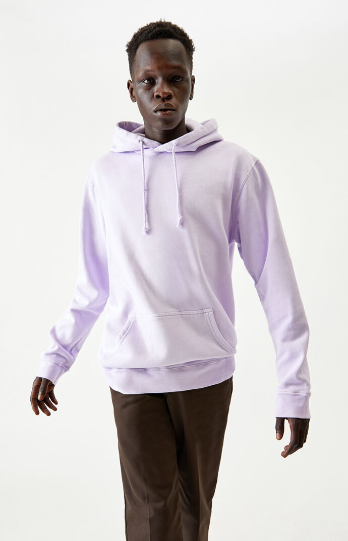lavender sweatshirt and sweatpants