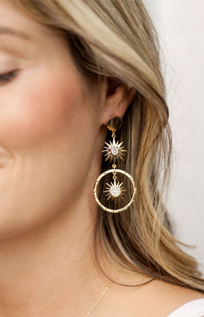 Eclipse Crystal Hoop Earrings