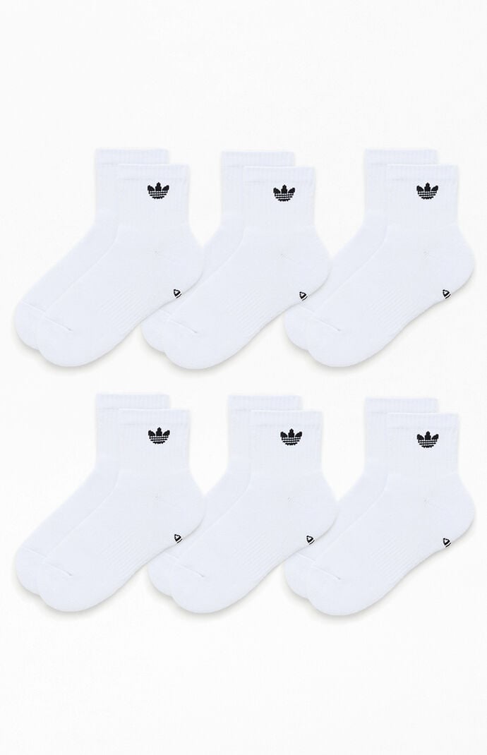 adidas 6 Pack Originals Trefoil Quarter Socks