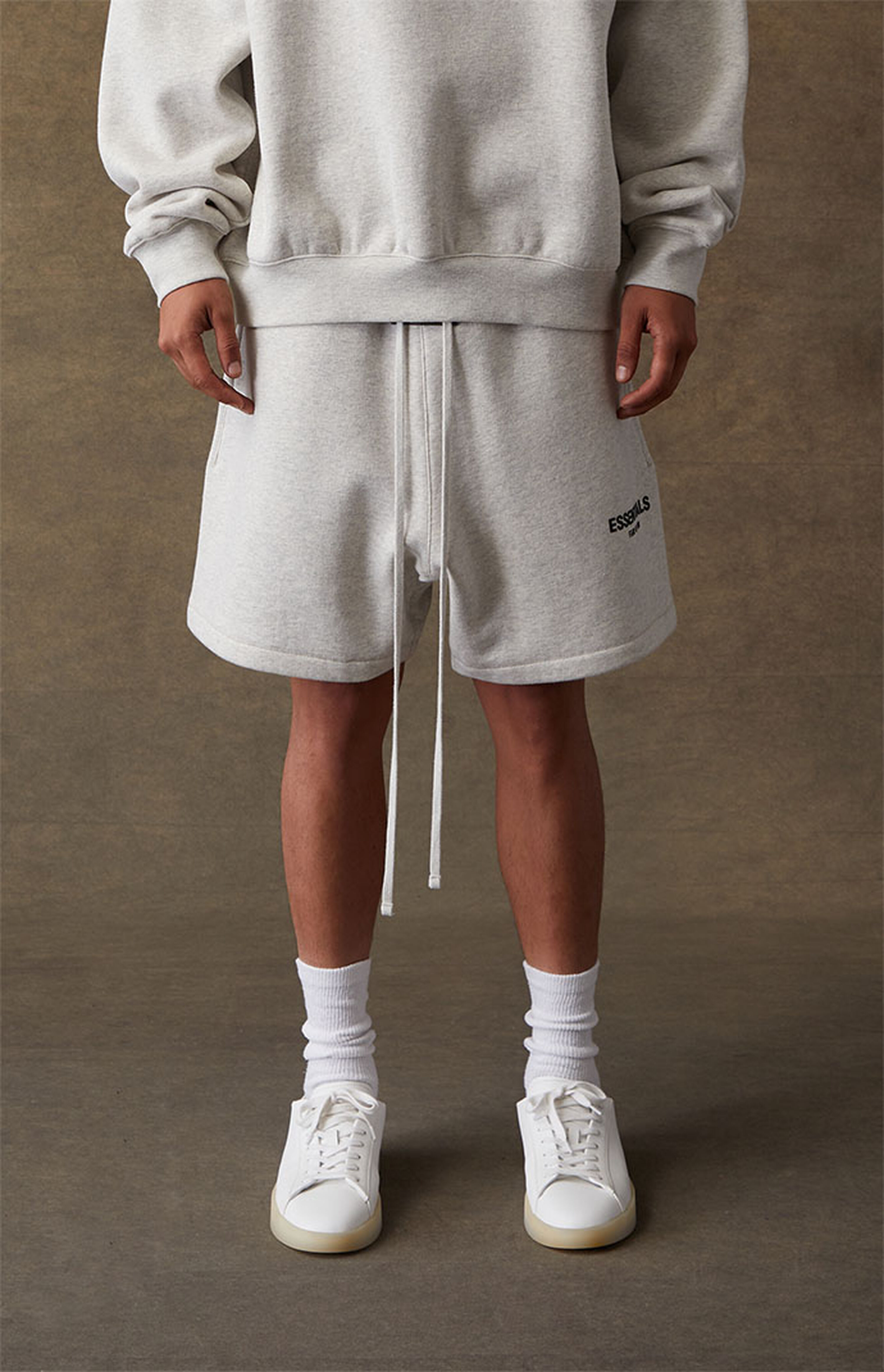 Loose woven AOP shorts - GOTS/Vegan - Creme