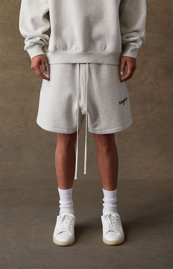 Fear of God Essentials Light Oatmeal Sweat Shorts | PacSun
