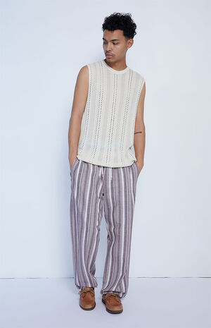 Off White Knit Sweater Tank Top image number 5