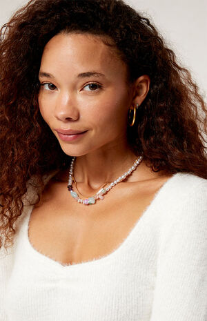 Pearl & Stone Necklace image number 2