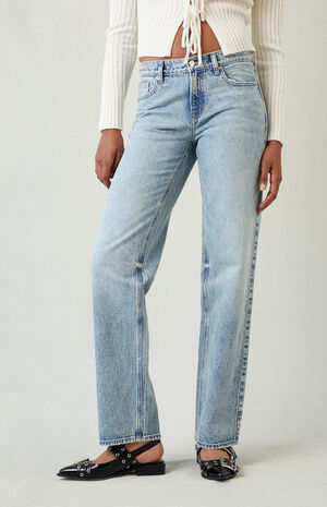 Jordyn Low Rise Straight Leg Jeans Stretch Acid Light Blue image number 2