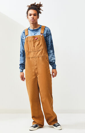 Tan Duck Denim Overalls image number 1