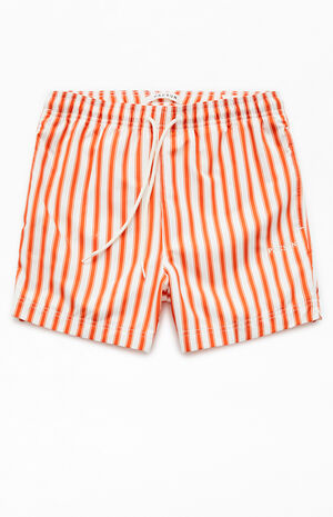 Mandarin Striped 4.5" Swim Trunks image number 1