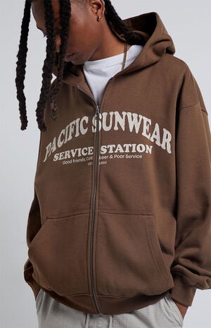 Pacific Sunwear Service Station Zip Hoodie image number 2