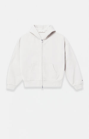 Women's Cloud White Classic Zip Up Hoodie image number 1
