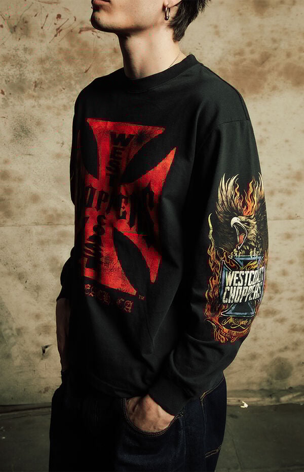 West Coast Choppers Saw Red Long Sleeve T-Shirt