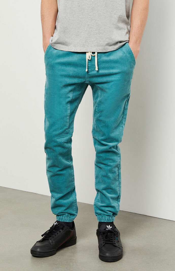 PacSun Teal Basic Corduroy Jogger Pants PacSun