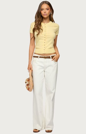 Wilmer Button Up Short Sleeve Knit Top image number 5