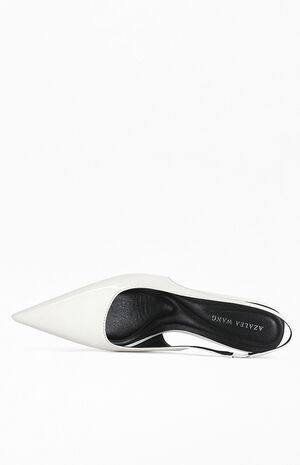 Women's Sylva White Slingback Stiletto Pumps image number 4