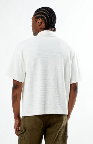 Cream Bran Short Sleeve Textured Shirt image number 4
