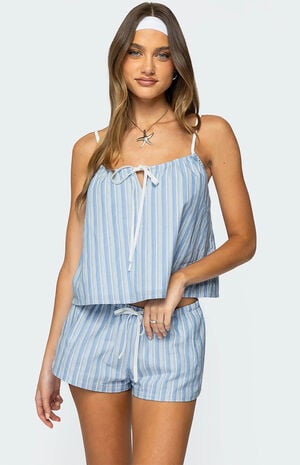 Birkley Striped Babydoll Top image number 1