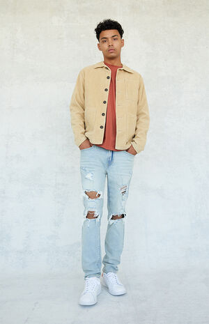 Skinny Comfort Distressed Jeans Skinny Comfort Distressed Jeans image number null