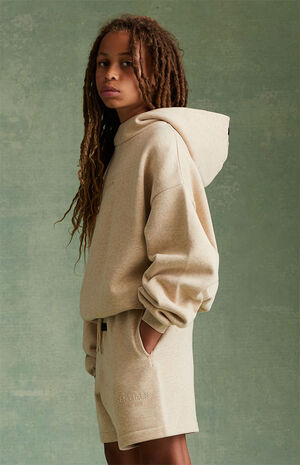 Essentials Gold Heather Sweat Shorts image number 3