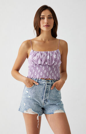 Smocked Bodice Cami Top Smocked Bodice Cami Top image number null