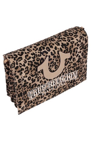 Bling Logo Leopard Messenger Bag image number 5