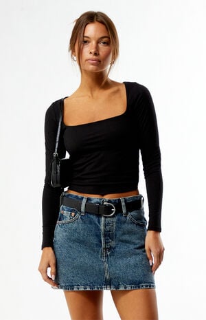 Acid Wash Icon Denim Mini Skirt image number 2