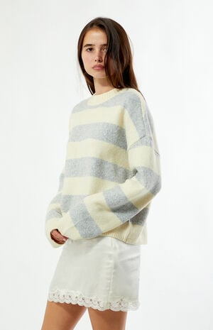 Striped Cozy Crew Neck Sweater image number 2