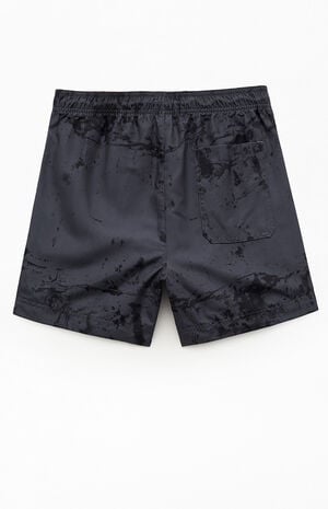 Black Oil Dye 4.5" Swim Trunks image number 2