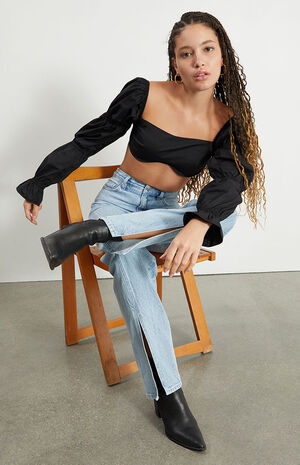 Long Sleeve Underwire Corset Top image number 1