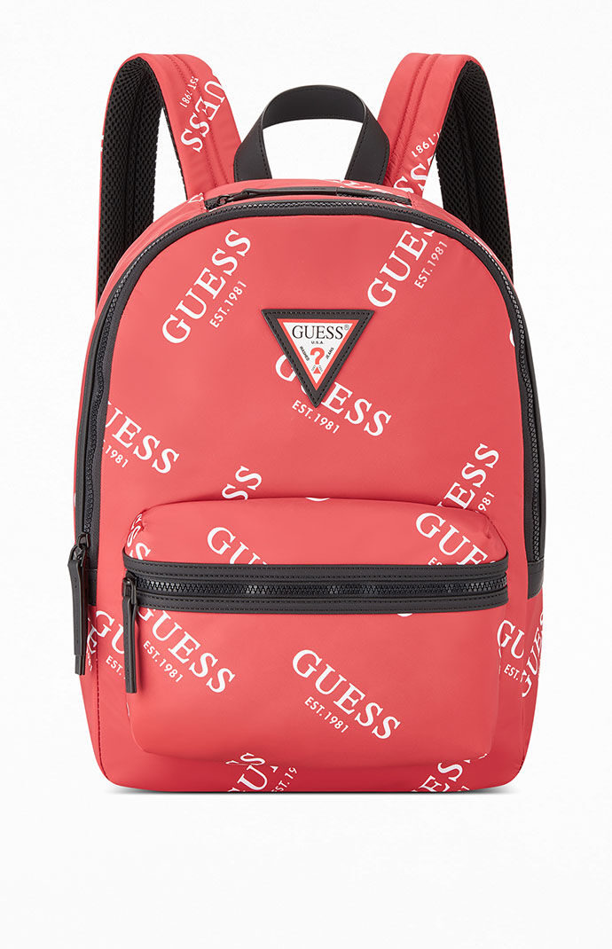 Red guess backpack purse shop