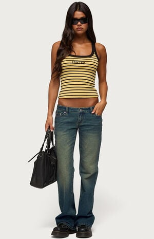 Moonie Low Rise Bootcut Jeans image number 5