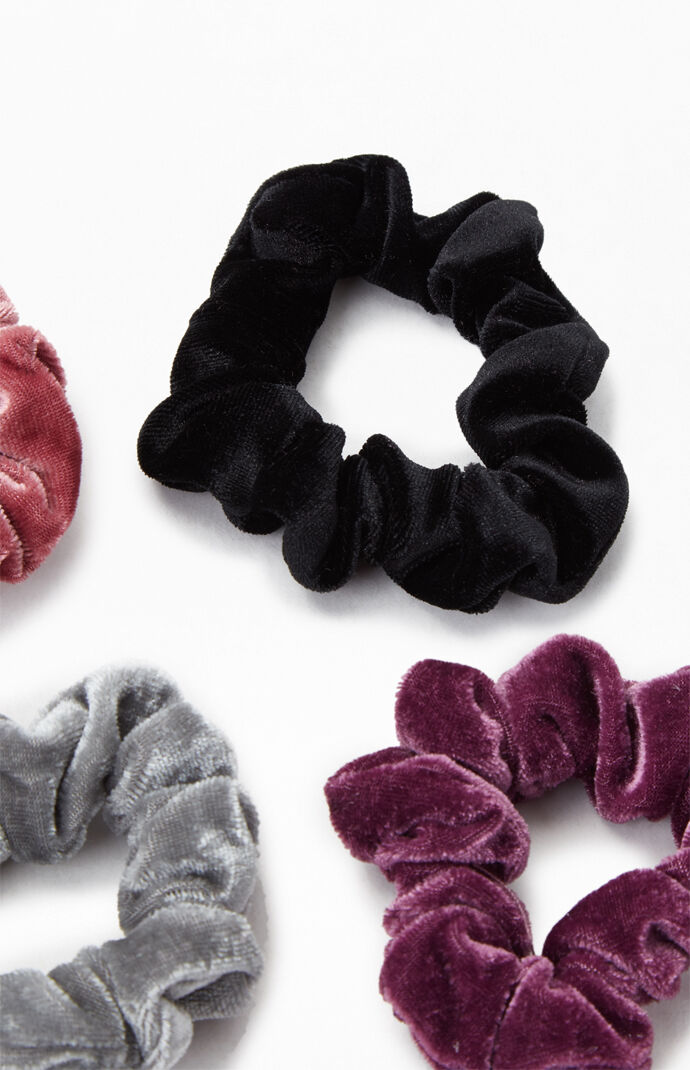 4 Pack Storm Velvet Scrunchies