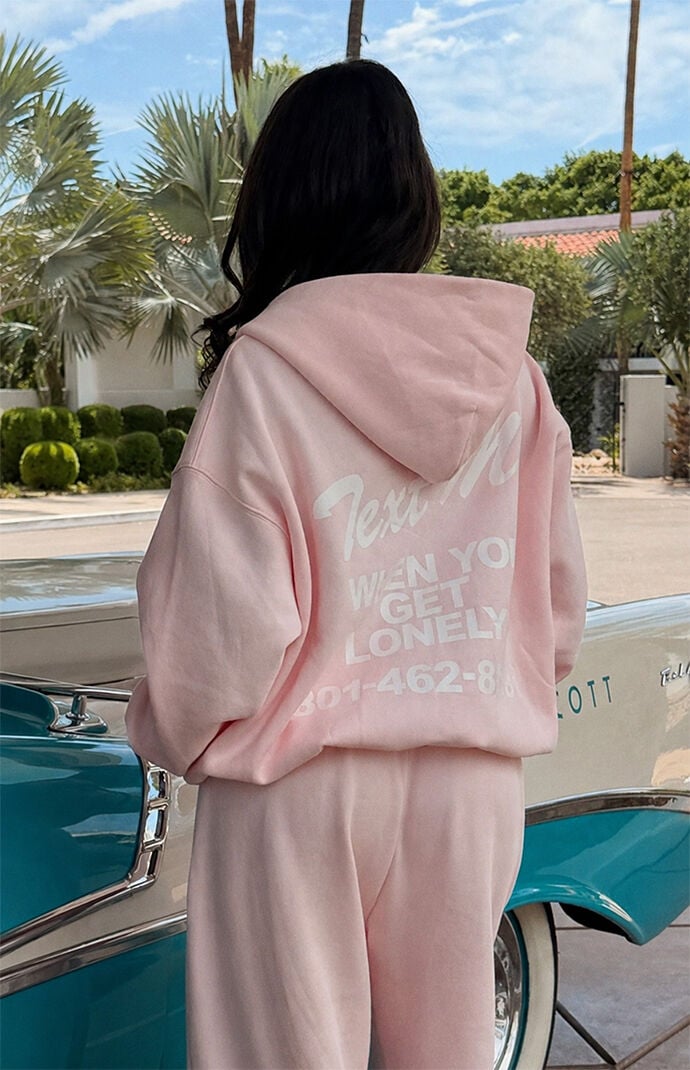 Lonely GHOST Text Me When You Get Zip Up Hoodie