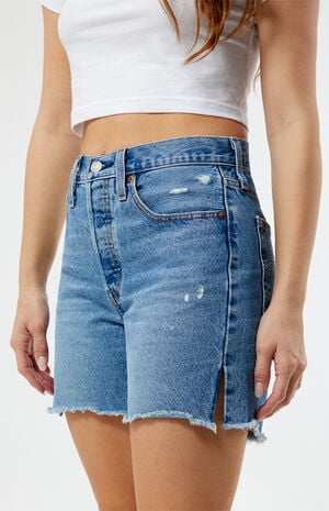 501 Original High Waisted Denim Shorts image number 1
