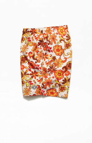 '60s Floral 17" Swim Trunks image number 3